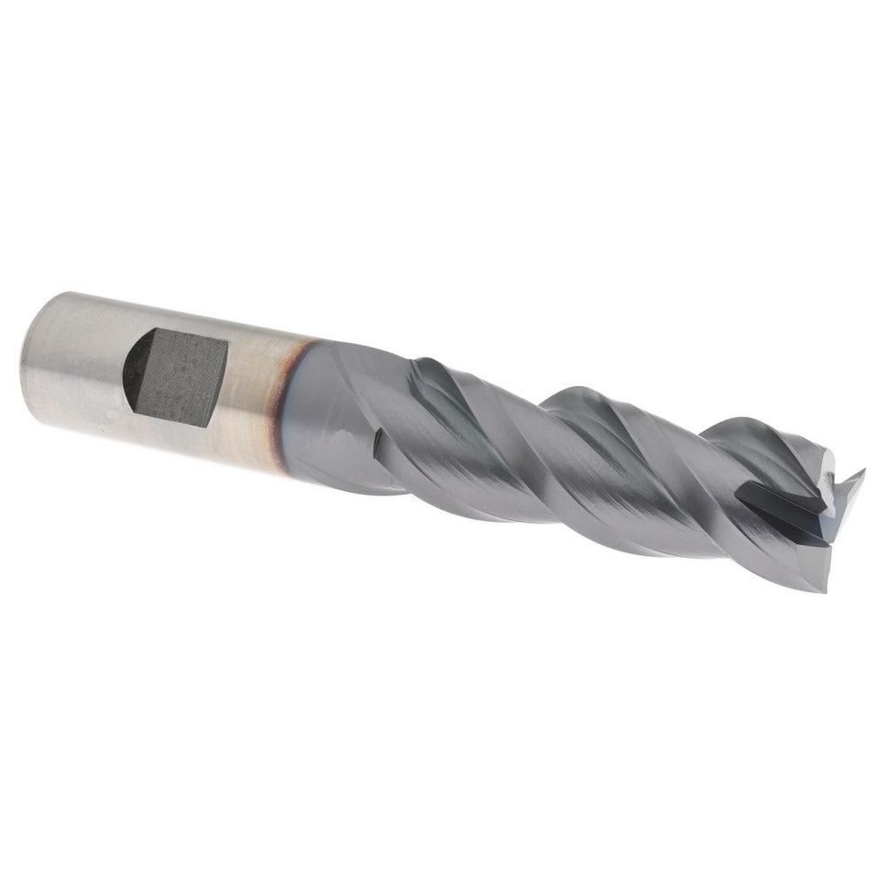 Corner Radius End Mill: 3/4" Dia, 1-1/4" LOC, 38 deg Helix, Corner Radius End, Centercutting Series HS