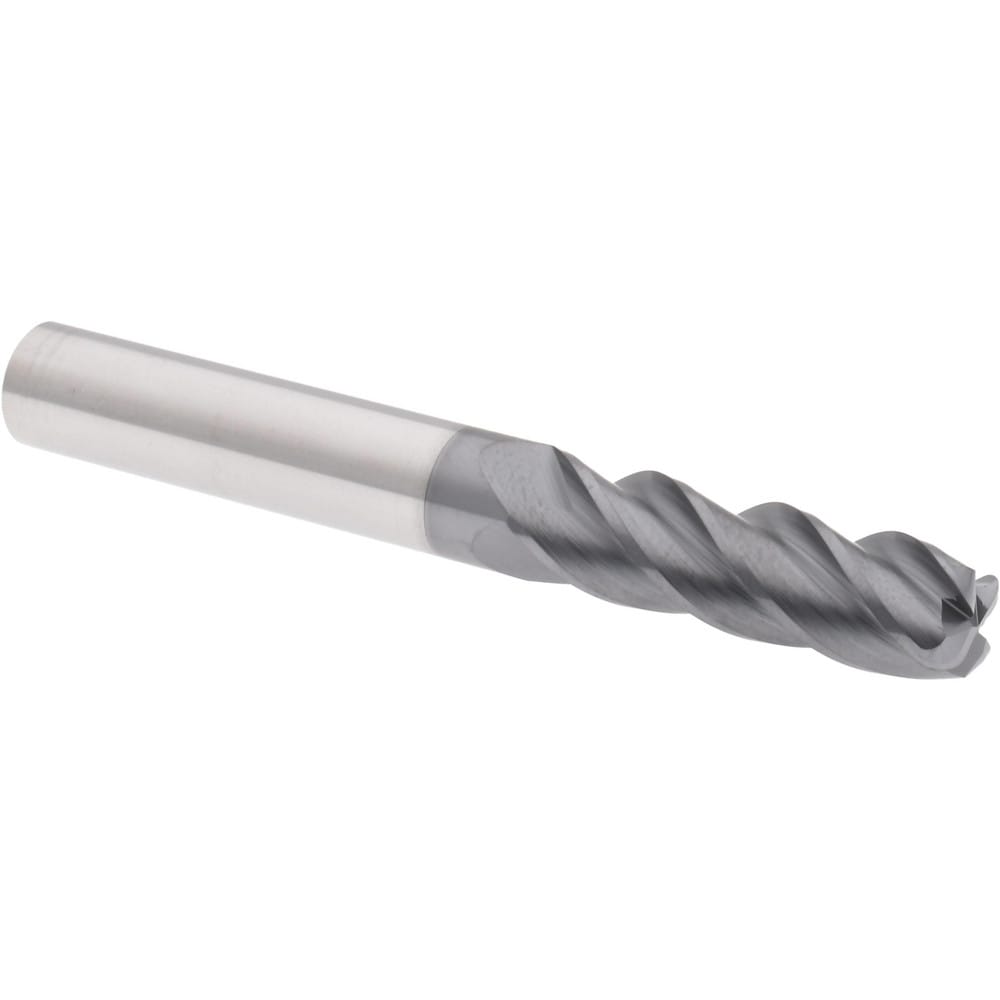 Accupro 6504316 Corner Radius End Mill: 3/8" Dia, 1-1/4" LOC, 0.09" Radius, 4 Flutes, Solid Carbide Image