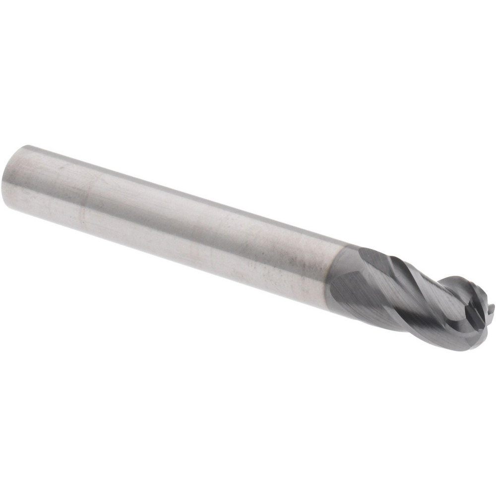 Accupro 6504336 Corner Radius End Mill: 1/4" Dia, 3/8" LOC, 0.09" Radius, 4 Flutes, Solid Carbide Image