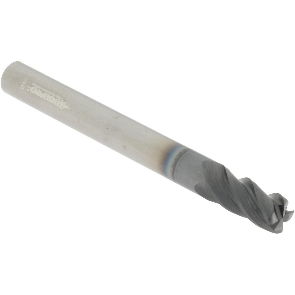 Accupro 6504350 Corner Radius End Mill: 1/4" Dia, 1/2" LOC, 0.03" Radius, 4 Flutes, Solid Carbide Image