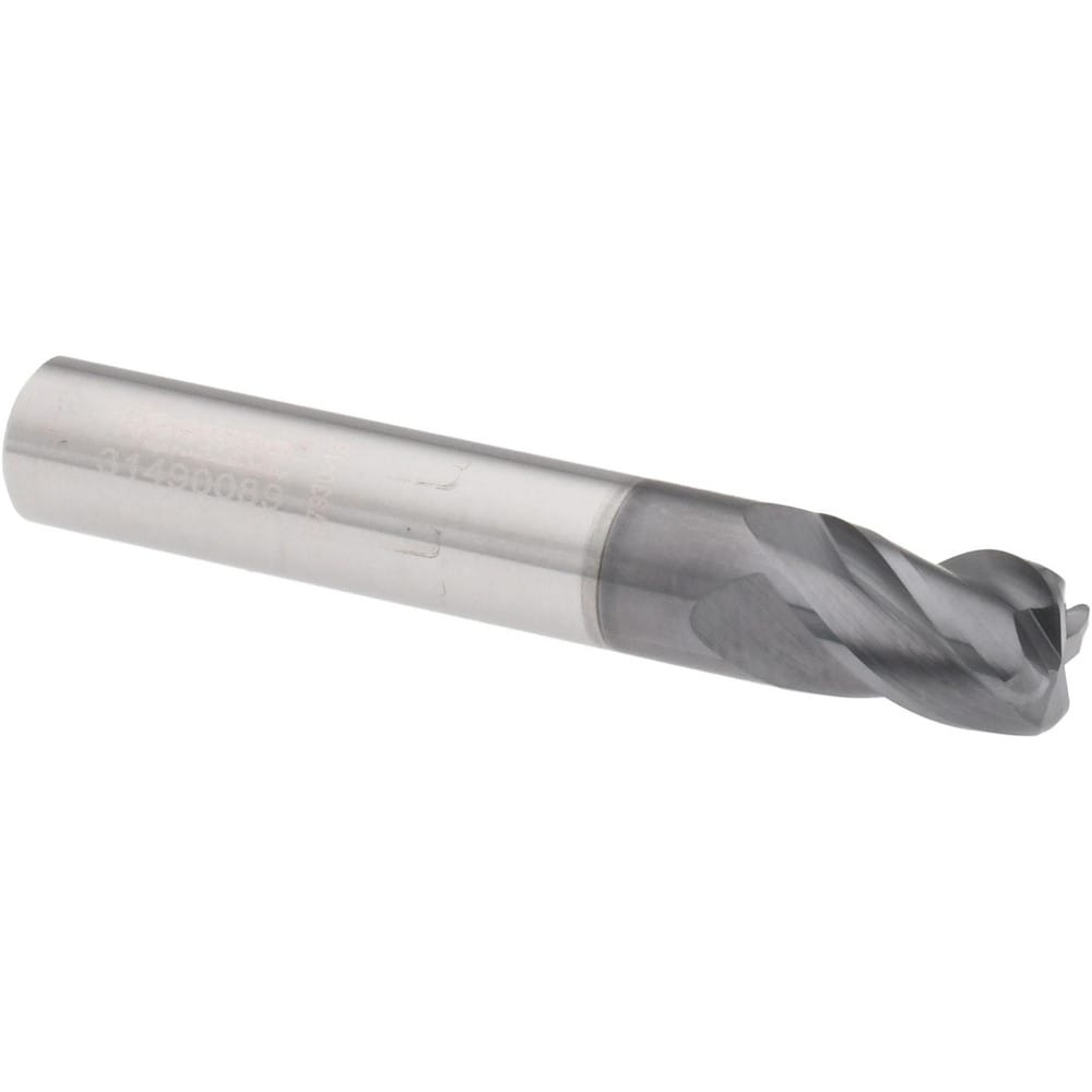 Accupro 6504356 Corner Radius End Mill: 5/16" Dia, 7/16" LOC, 0.06" Radius, 4 Flutes, Solid Carbide Image