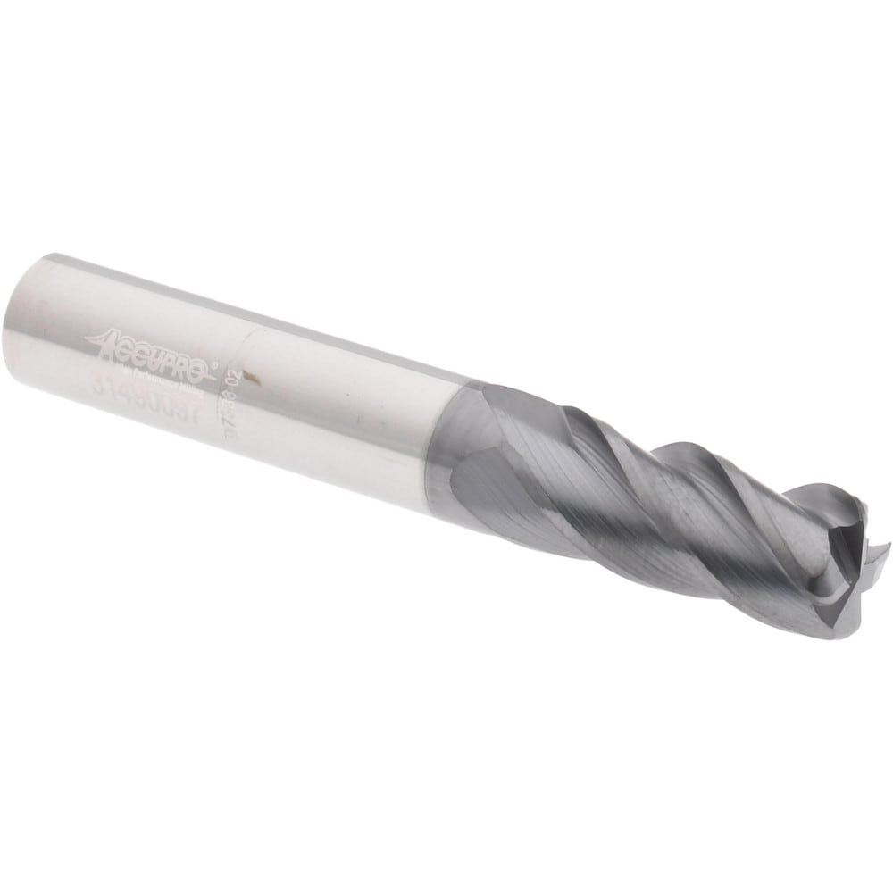 Accupro 6504357 Corner Radius End Mill: 3/8" Dia, 7/8" LOC, 0.06" Radius, 4 Flutes, Solid Carbide Image