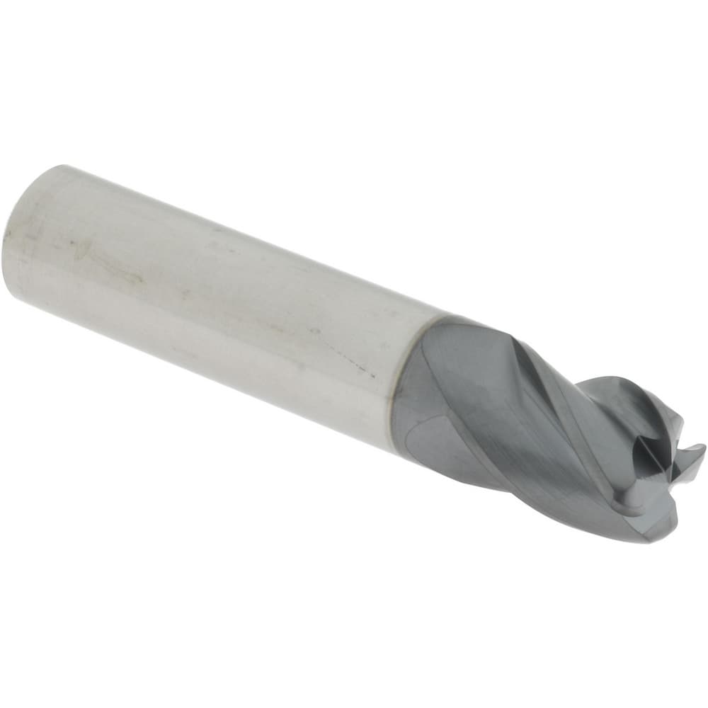 Corner Radius End Mill: 1/2" Dia, 5/8" LOC, 38 deg Helix, Corner Radius End, Centercutting Series HS