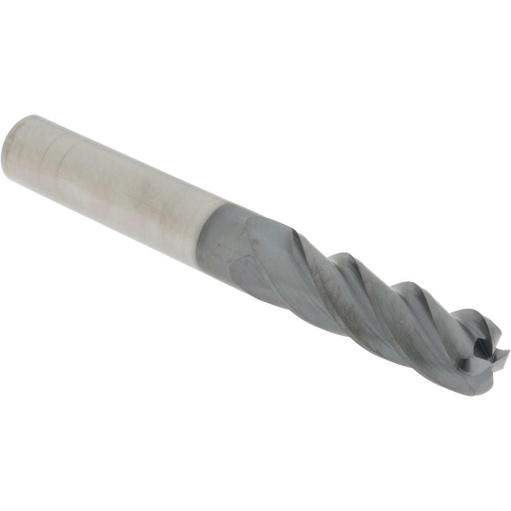 Accupro 6504368 Corner Radius End Mill: 1/2" Dia, 1-5/8" LOC, 0.12" Radius, 4 Flutes, Solid Carbide 