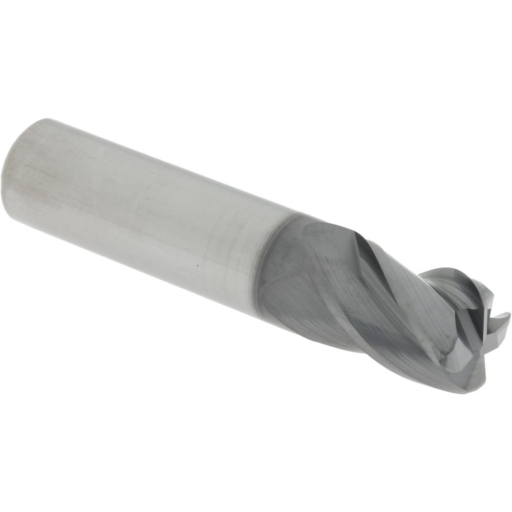 Accupro 6504373 Corner Radius End Mill: 5/8" Dia, 7/8" LOC, 0.09" Radius, 4 Flutes, Solid Carbide 