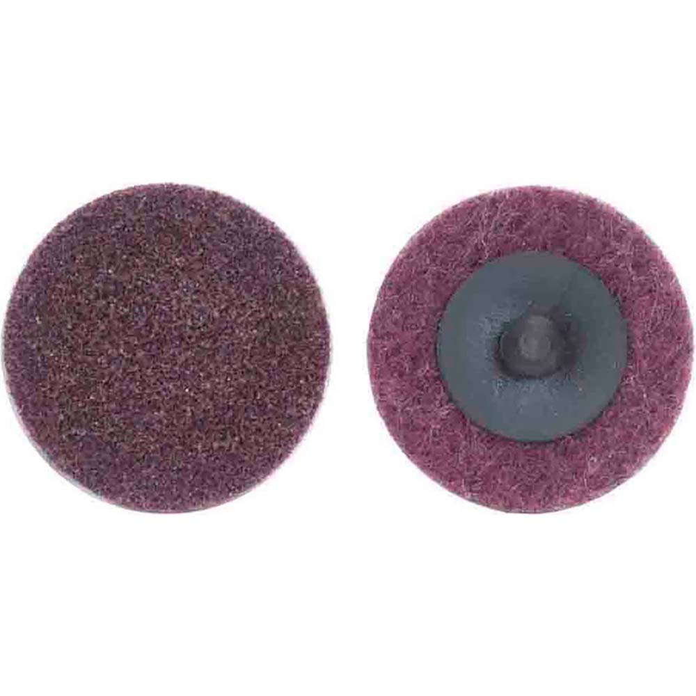 Quick-Change Disc: Type R, 3/4" Dia, Aluminum Oxide, Non-Woven - Maroon, Polyester & Nylon Web-Backed, 25000 RPM, Series Bear-Tex Rapid Prep