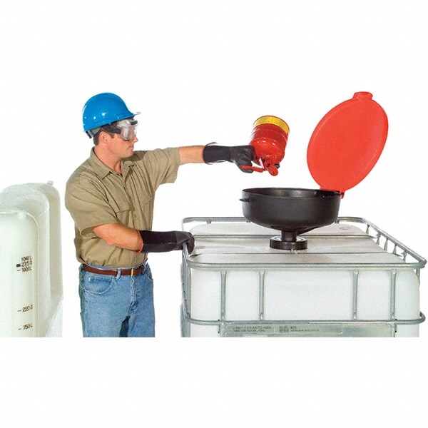 11-1/2" High x 22" Diam, Polyethylene, Burp Free Funnel