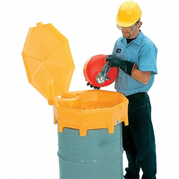 11" High x 29" Diam, Polyethylene, Funnel with Cover