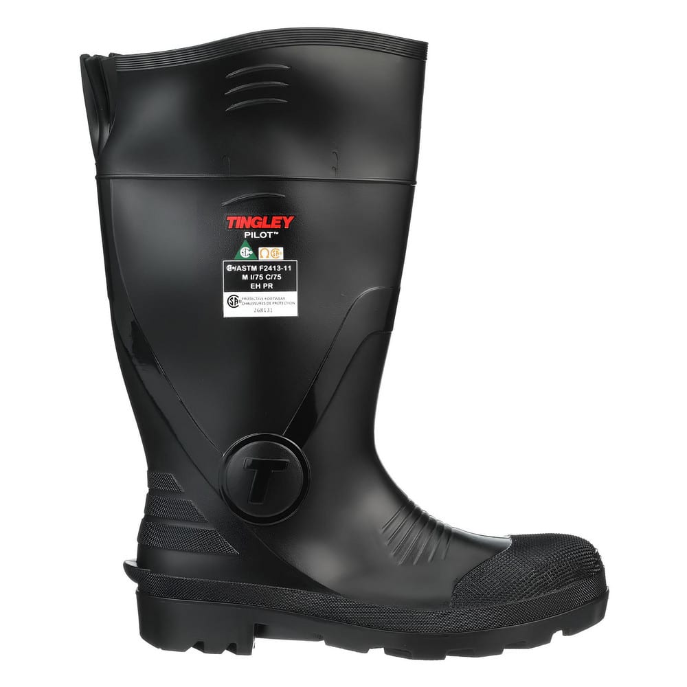Work Boot: Size 11, 15" High, Polyvinylchloride, Steel Toe