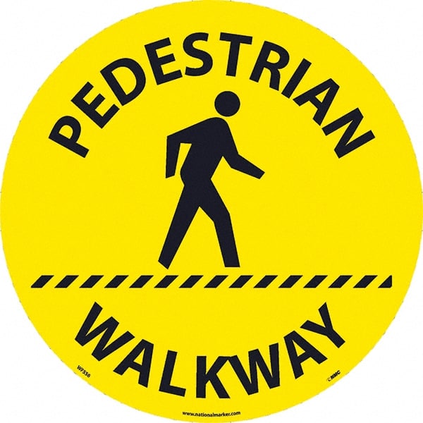 Caution Pedestrians Keep To Marked Walkways Safety Sign Polypropylene 450x300mm 