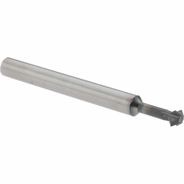 Double Angle Milling Cutter: 90 °, 3/16" Cut Dia, 0.093" Cut Width, 3/16" Shank Dia, Solid Carbide