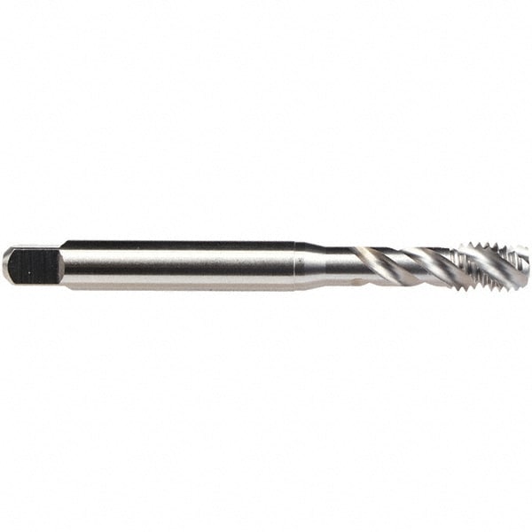 Emuge BU513510.5609 #2-56 UNC, 4 Flute, 45° Helix, Bottoming Chamfer, GLT-1 Finish, High Speed Steel Spiral Flute STI Tap Image