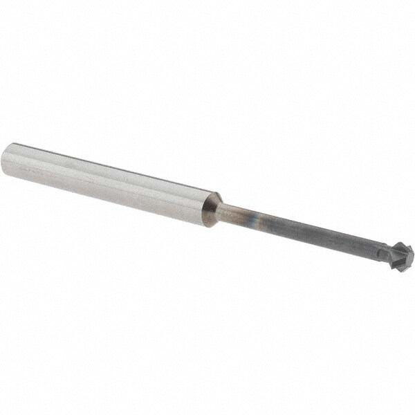 Double Angle Milling Cutter: 90 °, 3/16" Cut Dia, 0.093" Cut Width, 3/16" Shank Dia, Solid Carbide