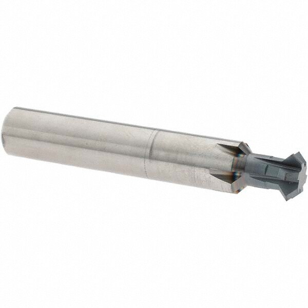Double Angle Milling Cutter: 90 °, 1/2" Cut Dia, 0.187" Cut Width, 1/2" Shank Dia, Solid Carbide