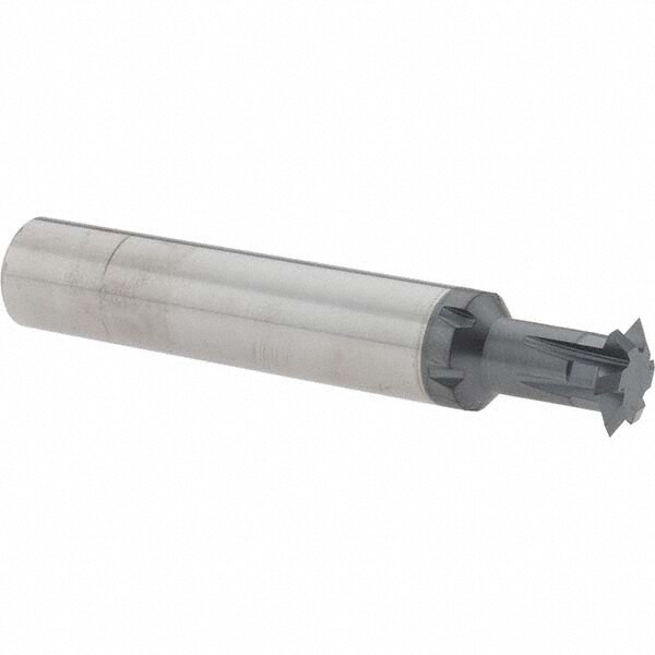 Double Angle Milling Cutter: 60 °, 1/2" Cut Dia, 7/64" Cut Width, 1/2" Shank Dia, Solid Carbide