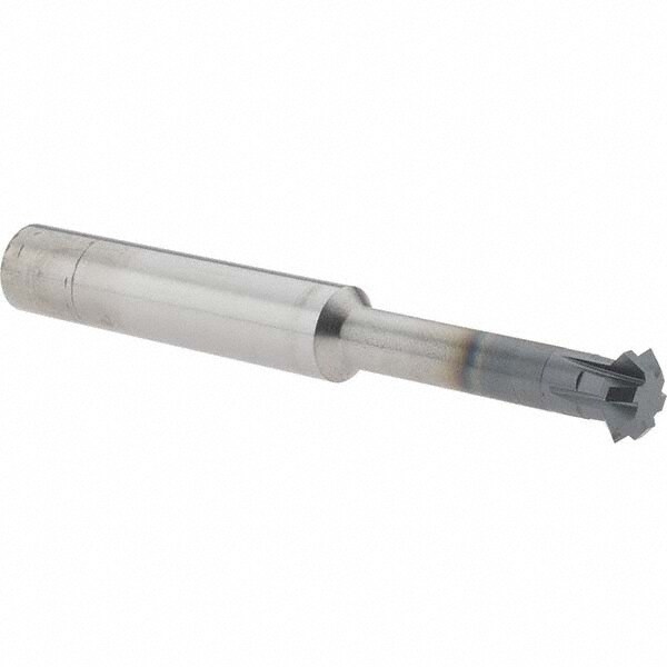 Double Angle Milling Cutter: 90 °, 1/2" Cut Dia, 0.187" Cut Width, 1/2" Shank Dia, Solid Carbide