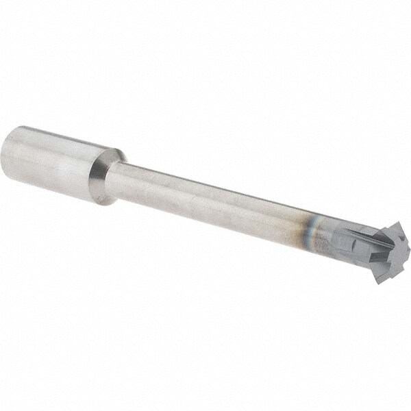 Double Angle Milling Cutter: 90 °, 1/2" Cut Dia, 0.187" Cut Width, 1/2" Shank Dia, Solid Carbide