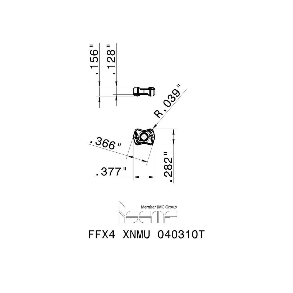 イスカル イスカル フライス工具用チップ ロジック4フィード チップ