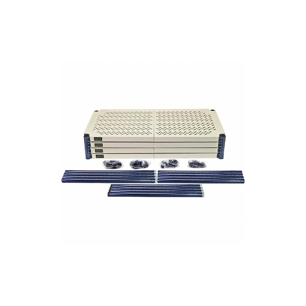 Quantum Storage 72" High x 18" Wide x 30" Deep, 4 Shelf Ventilated