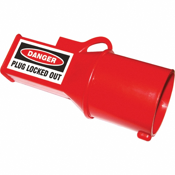 Plug Lockout: 1 Padlock, Plastic - 1-1/2" OAH, 6" OAW