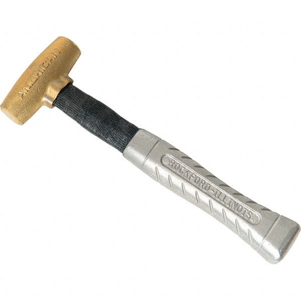 1-1/2 Brass Hammer with Black Oxidized Aluminum Handle, 3 lb
