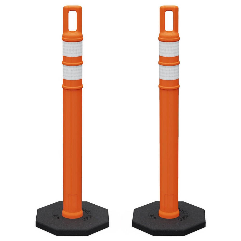 2 Pack 47.6" High, 6" Wide, Reflective Delineator Post