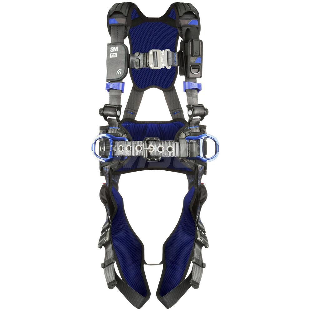 Fall Protection Harnesses: 420 Lb, Construction Style, Size X-Large, For Construction, Polyester, Back & Hips