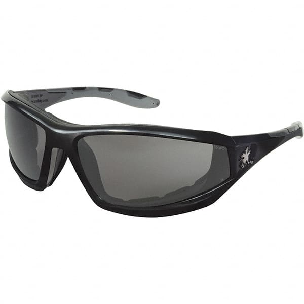 MCR SAFETY RP212DC Safety Glass: Anti-Fog & Scratch-Resistant, Polycarbonate, Gray Lenses, Full-Framed, UV Protection 