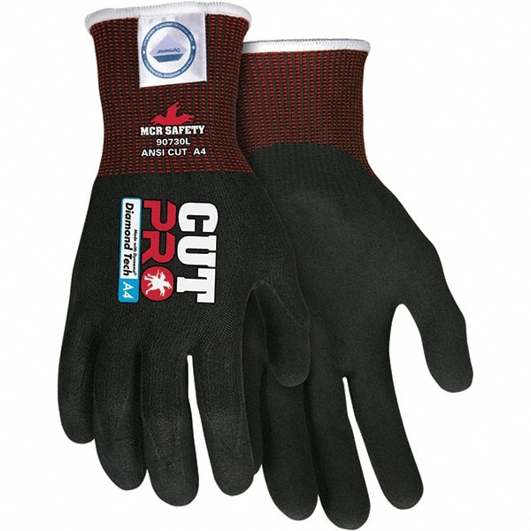 MCR SAFETY 90730XL Cut-Resistant Gloves: Size XL, ANSI Cut A4, Nitrile, Dyneema 
