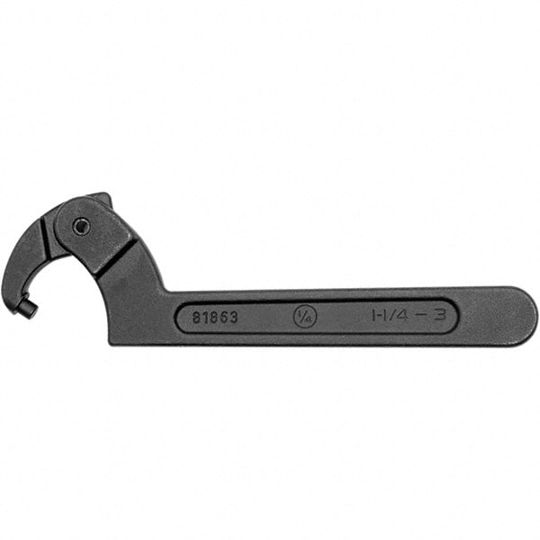 Spanner Wrenches & Sets; Wrench Type: Adjustable Pin Spanner ; Minimum Capacity (mm): 32.00 ; Pin Diameter (Decimal Inch): 0.2450 ; Maximum Capacity (mm): 76.00 ; Maximum Capacity (Inch): 3 ; Maximum Capacity (Inch): 3.0000
