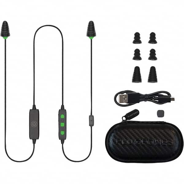 Hearing Protection/Communication; Type: Earplugs w/Audio; Overall Length: 34 in; Standards: ANSI S3.19-1974; Noise Reduction Rating (dB): 26.00; Radio Type: Bluetooth; Disposable or Reusable Plug: Reusable; Plug Color: Black; ANSI Specification: ANSI S3.1