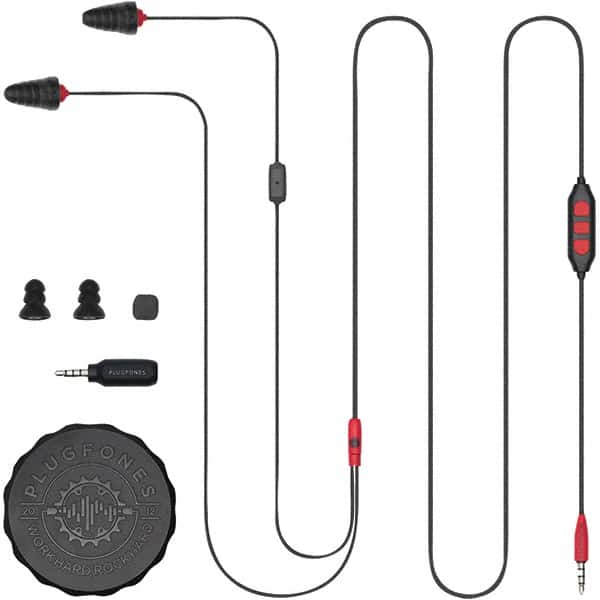 Plugfones PIPP-BR(VL) Hearing Protection/Communication; Type: Earplugs w/Audio ; Overall Length: 54 ; Standards: ANSI S3.19-1974 ; Noise Reduction Rating (dB): 26.00 ; Disposable or Reusable Plug: Reusable; Reusable ; Plug Color: Black 