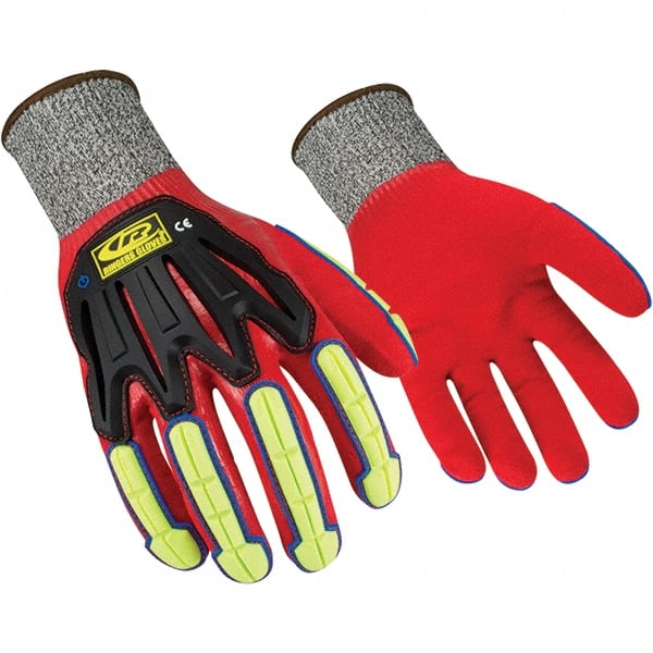 Ringers Gloves 068-10 Cut, Puncture & Abrasive-Resistant Gloves: Size L, ANSI Cut A6, ANSI Puncture 6, Nitrile, ATA & HPPE Blend 