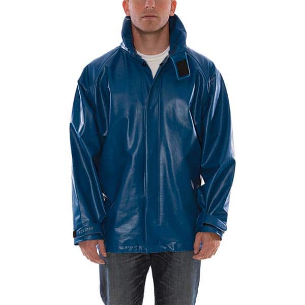 TINGLEY J44241.5X Jacket: Size 5XL, Arc Rating 14 Cal/sq cm, Blue, Nomex 