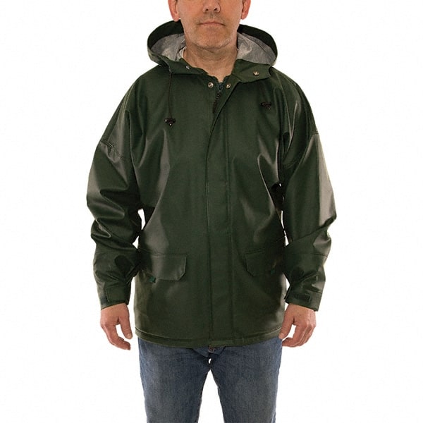 TINGLEY J33118.XL Rain Jacket: Size XL, Green, Polyester 