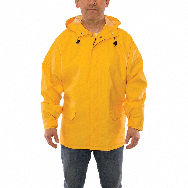 Rain Jacket: Size Small, Yellow, Polyester