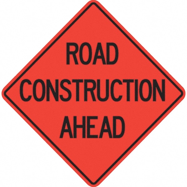 Traffic Control Sign: Triangle, "Road Construction Ahead"