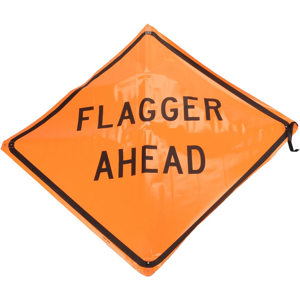 Traffic Control Sign: Triangle, "Flagger Ahead"