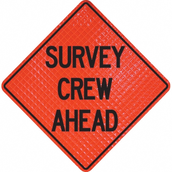 Traffic Control Sign: Triangle, "Survey Crew Ahead"