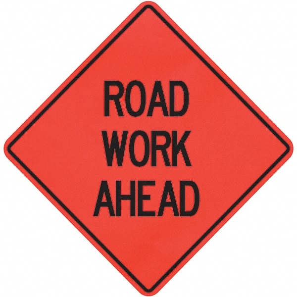 Traffic Control Sign: Triangle, "Road Work Ahead"