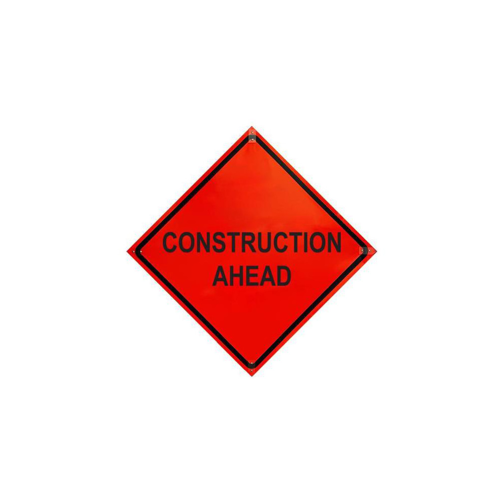 Traffic Control Sign: Triangle, "Construction Ahead"