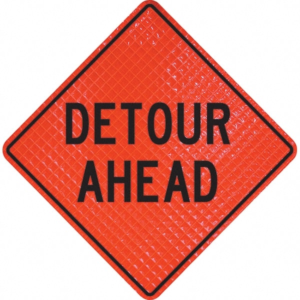 Traffic Control Sign: Triangle, "Detour Ahead"