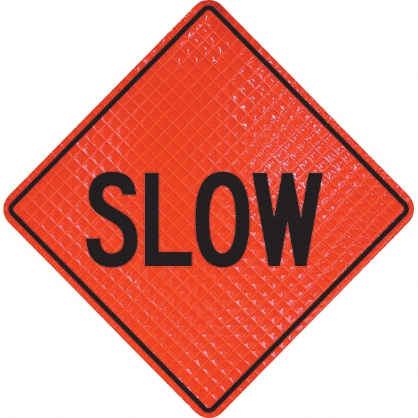 Traffic Control Sign: Triangle, "Slow"