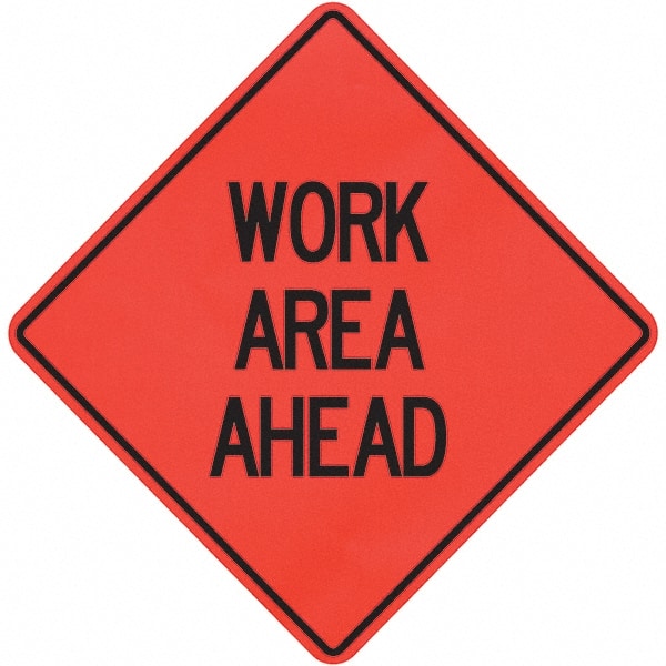 Traffic Control Sign: Triangle, "Work Area Ahead"