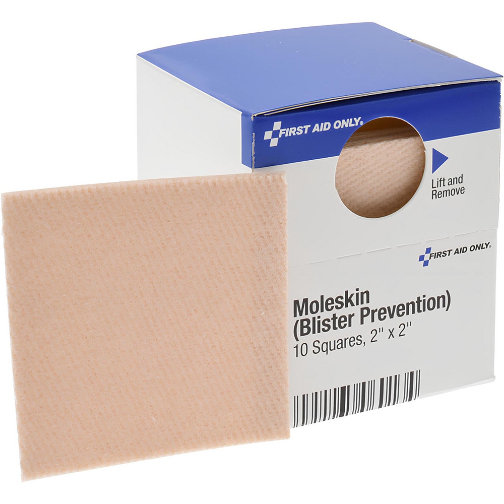 First Aid Only FAE-6013 Moleskin/Blister Protection, 2” Squares, 10/Box