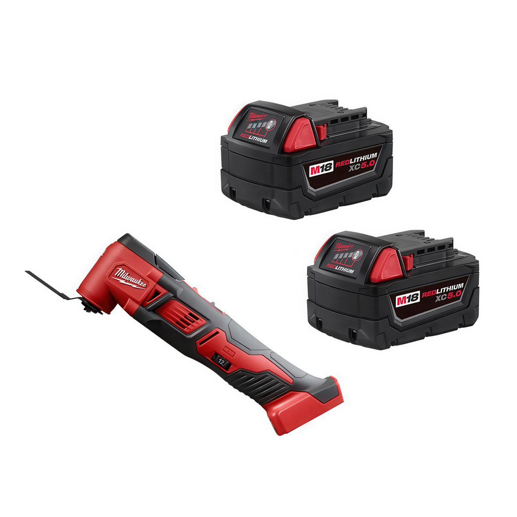 Milwaukee Tool | Milwaukee M18™ REDLITHIUM™ XC5.0 Extended Capacity Battery, 2-Pack - ​48-11-1852 - BONUS M18™ Cordless Multi-Tool (Bare