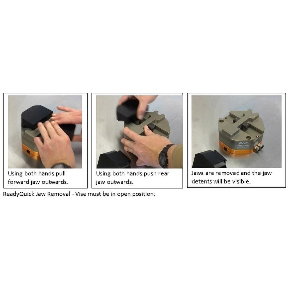 Air Vise Workholding Vise Jaw 4" Wide, 15/16" High, 27/8" Thick