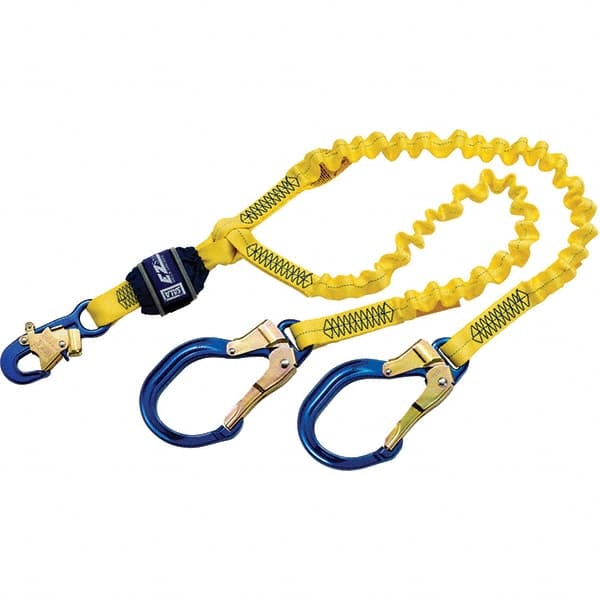 Lanyards & Lifelines; Type: Shock Absorbing Lanyard ; Length (Inch): 72 ; Anchorage End Connection: Rebar Hook ; Harness Connection: Aluminum Snap Hook ; For Arc Flash Work: No ; Material: Webbing