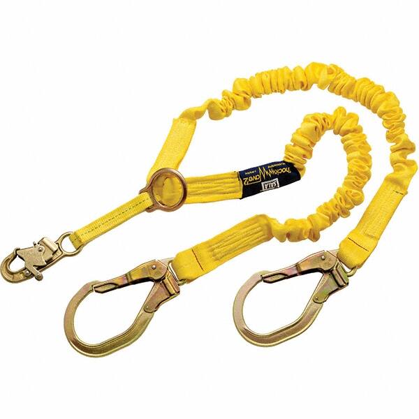 Lanyards & Lifelines; Type: Shock Absorbing Lanyard ; Length (Inch): 72 ; Anchorage End Connection: Rebar Hook ; Harness Connection: Steel Snap Hook ; For Arc Flash Work: No ; Material: Polyester Webbing