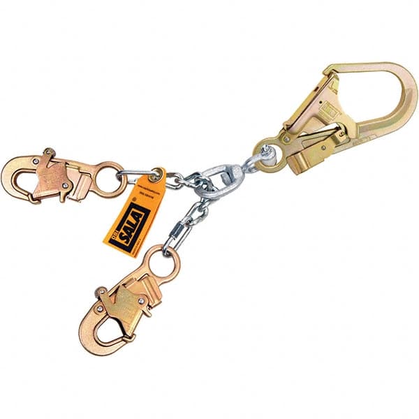 Lanyards & Lifelines; Type: Positioning & Restraint Lanyard ; Length (Inch): 20-1/2 ; Anchorage End Connection: Rebar Hook ; Harness Connection: Steel Snap Hook ; For Arc Flash Work: No ; Material: Steel